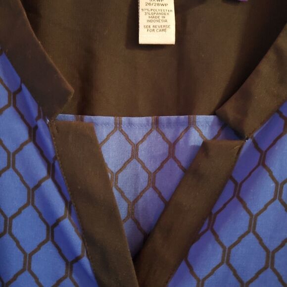 Catherines Color Block Blouse Black/Blue •Size 3X - Picture 9 of 12